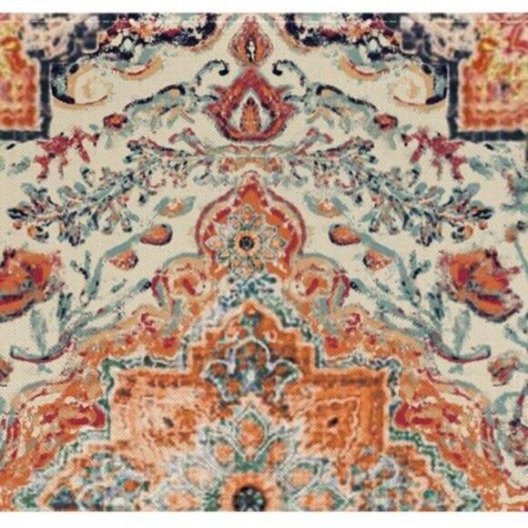 Boho Table Runner Bohemian Cottage Farmhouse Decor Dining Cloth Orange 13x90 - Picture 8 of 8